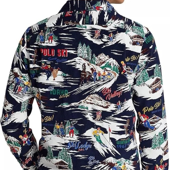 Polo Ralph Lauren Sportsman 67 Winter Event Polo Ski Corduroy Shirt Classic Fit - Picture 8 of 11